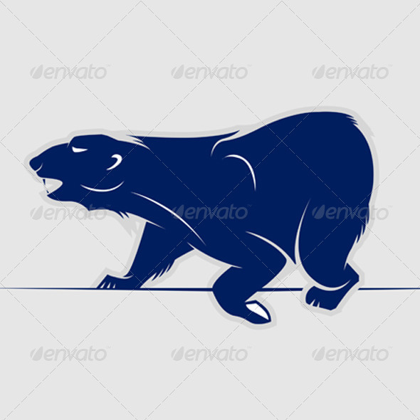 Cartoon Bear Vector Icon 