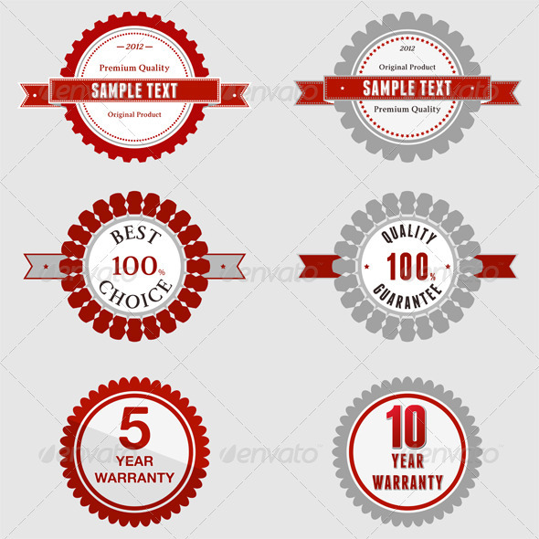 Set of Decorative Design Labels - Decorative Symbols Decorative