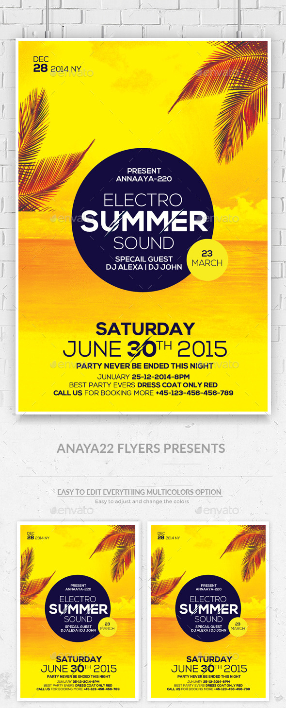 Summer House Flyer Template - Clubs & Parties Events