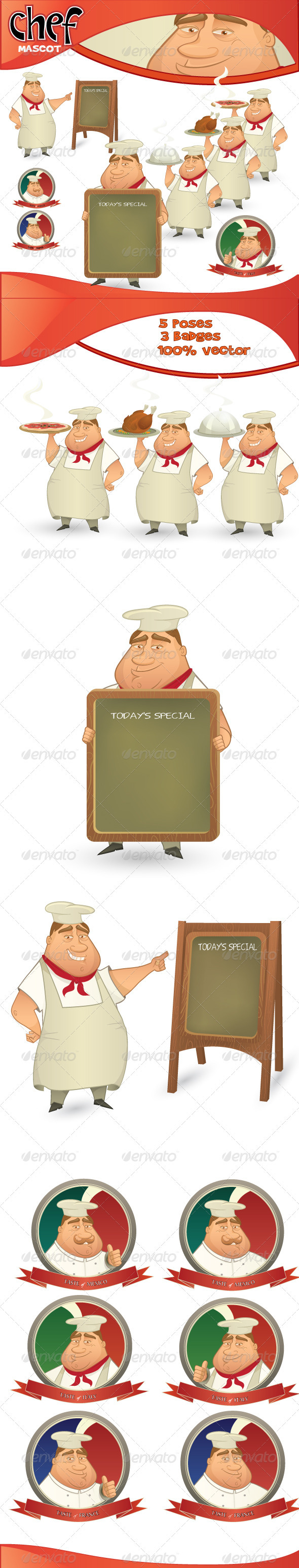 Vector Chef Mascot - People Characters