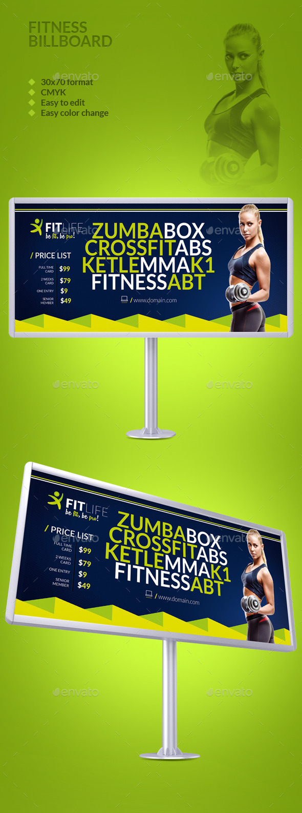 Fitness Billboard - Signage Print Templates