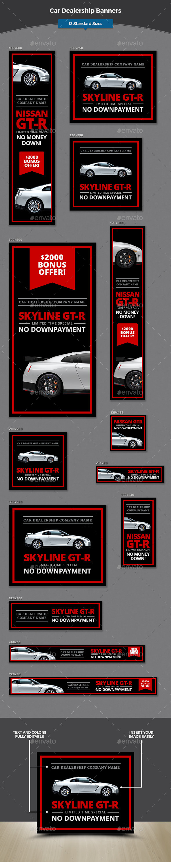 Car Dealership Banners - Banners & Ads Web Elements