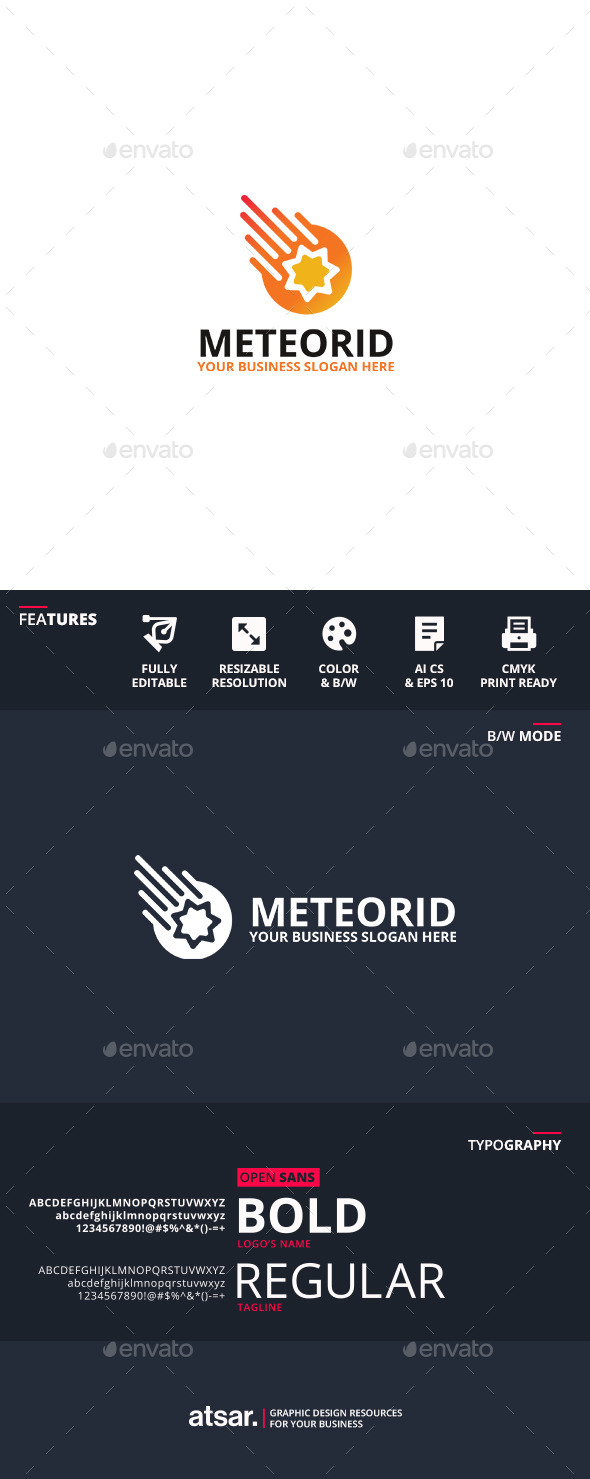 Meteorid - Objects Logo Templates