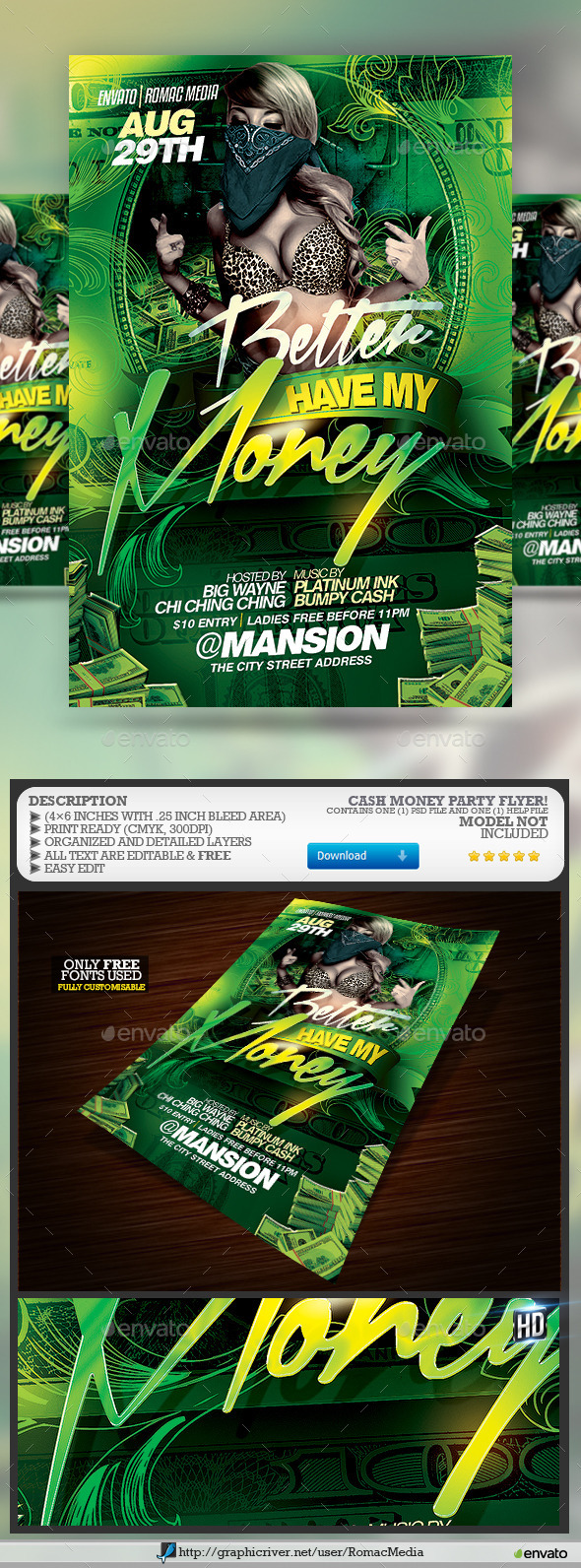 Money Party Flyer - Clubs & Parties Events