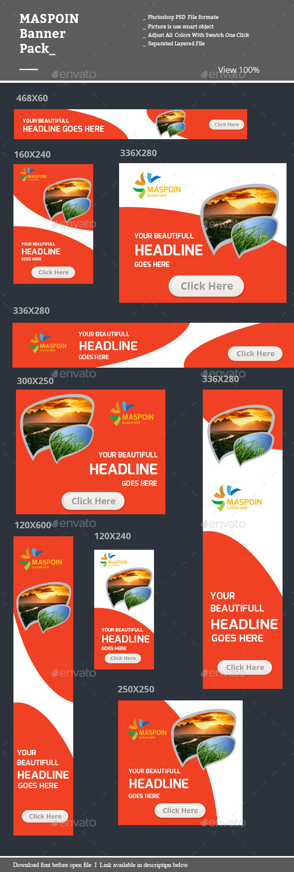 Maspoin Banner Pack - Banners & Ads Web Elements