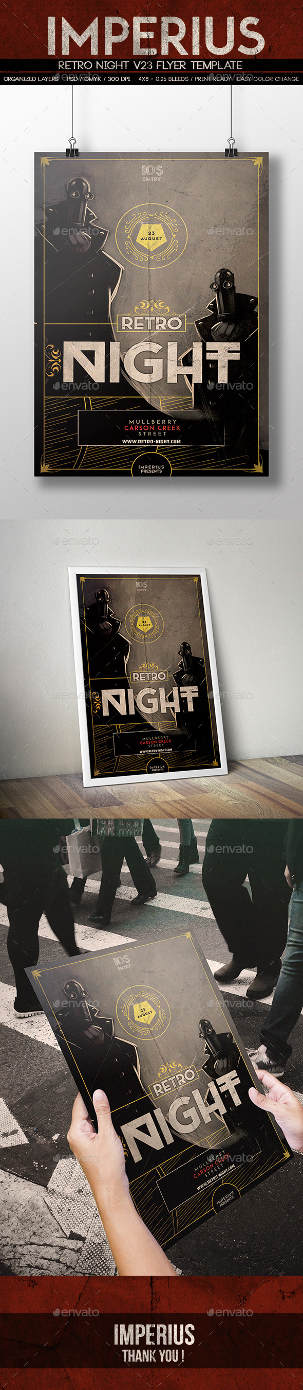Retro Night V23 Flyer - Events Flyers