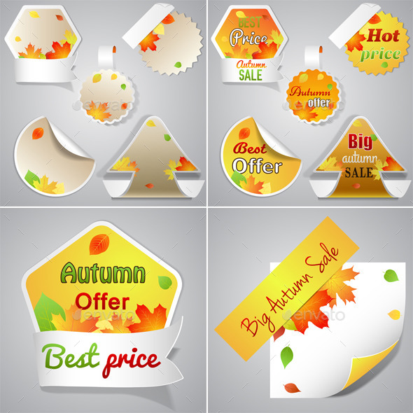 Autumn Sale Labels Autumn Sale Labels