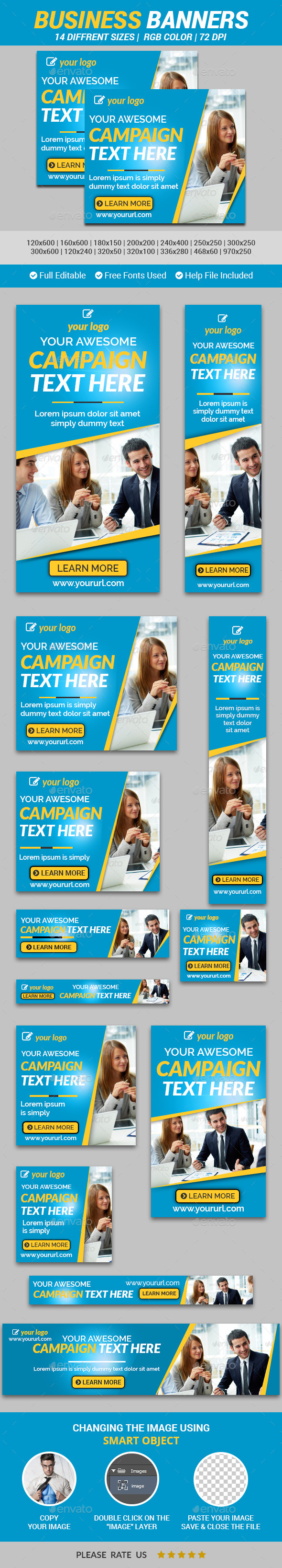Business Banners v3 - Banners & Ads Web Elements