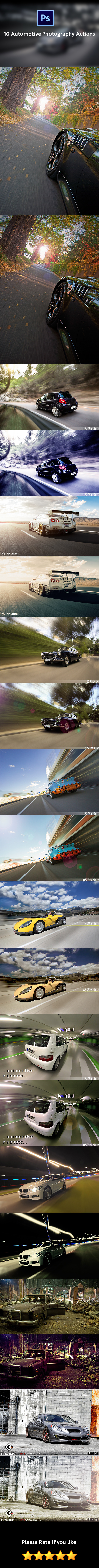 10 Automotive Photography Actions Vol.1 - Photo Effects Actions
