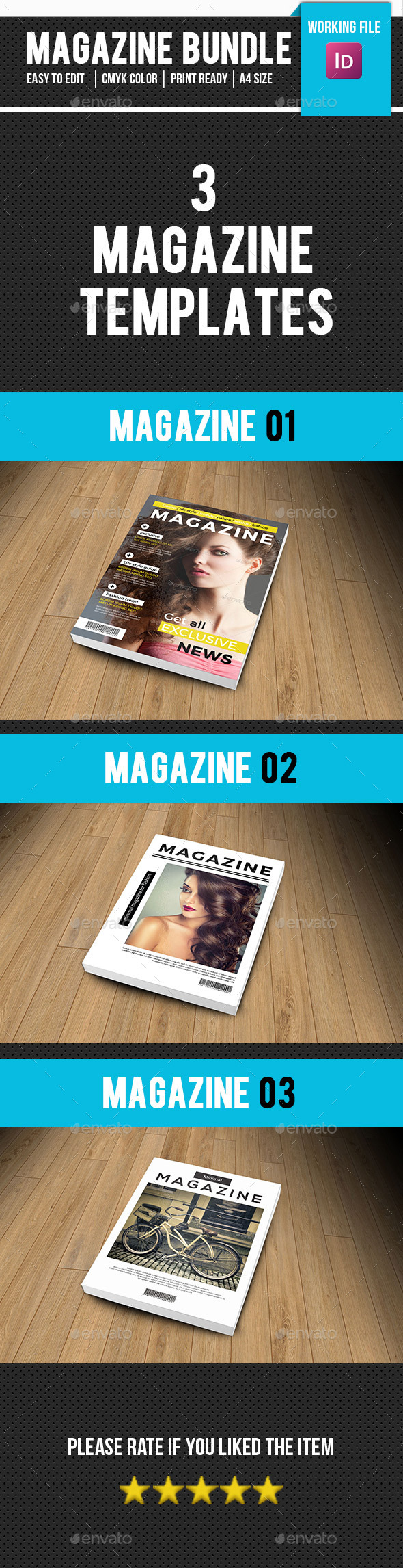 Multipurpose Magazine Template Bundle-V01 - Magazines Print Templates