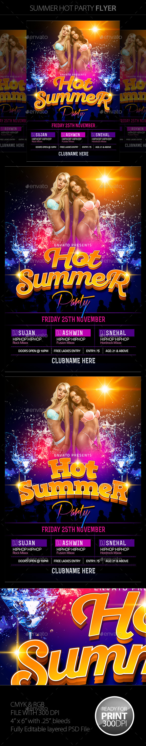 Summer Flyer - Clubs & Parties Events