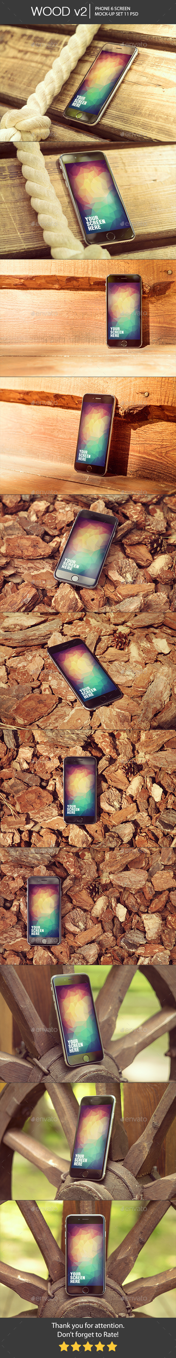 Wood v2 Phone 6 Mock-Up - Mobile Displays