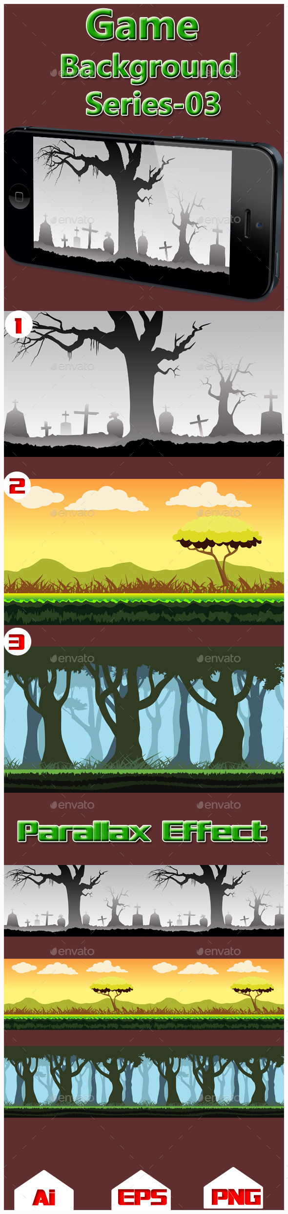 Game Background series-03 - Backgrounds Game Assets