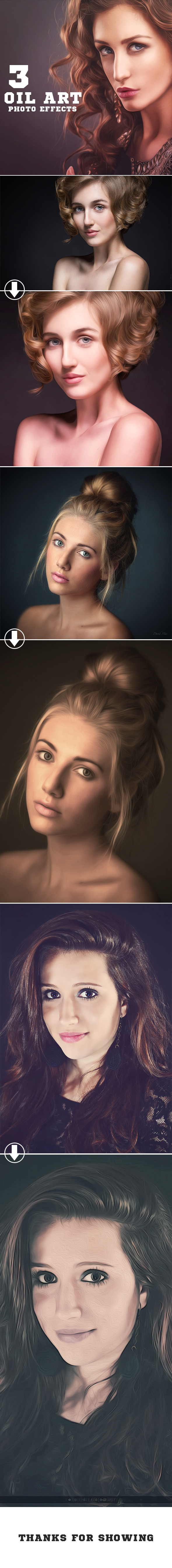 3 Oil Paint Photo Effects - Photo Effects Actions
