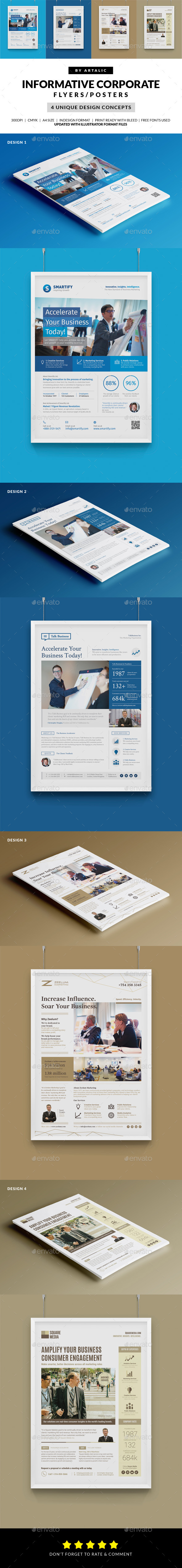 4 Corporate Business Flyers/Posters - Corporate Flyers