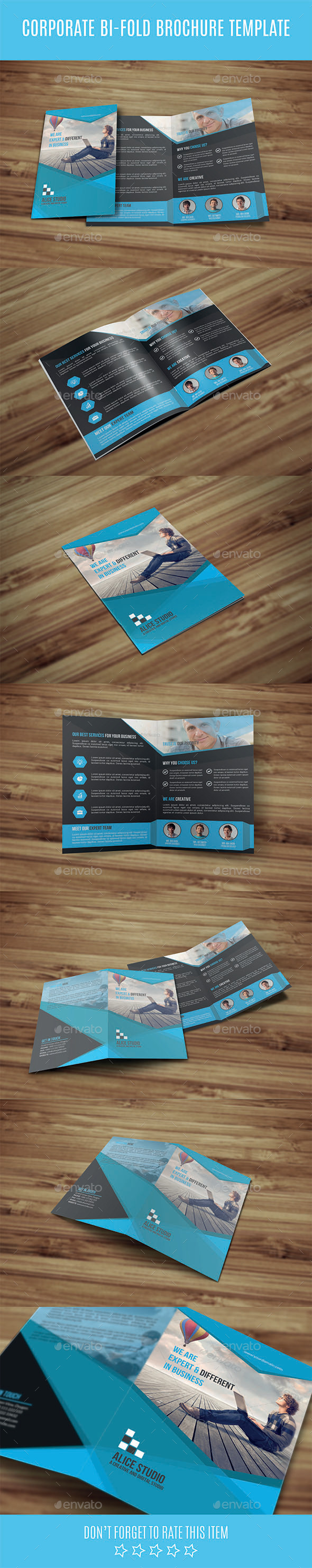 Corporate Bi-Fold Brochure Template Corporate Bi-Fold Brochure Template