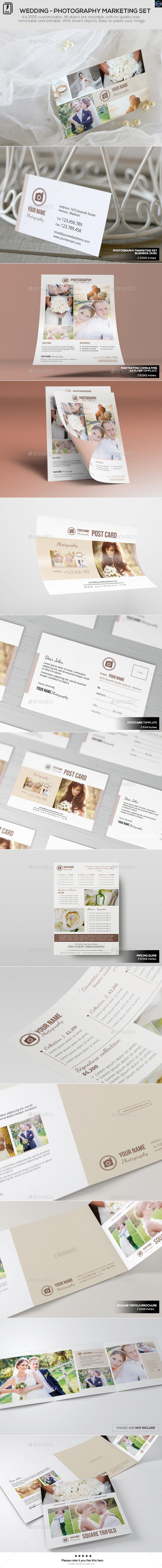 Wedding-Photography Marketing Set - Miscellaneous Print Templates