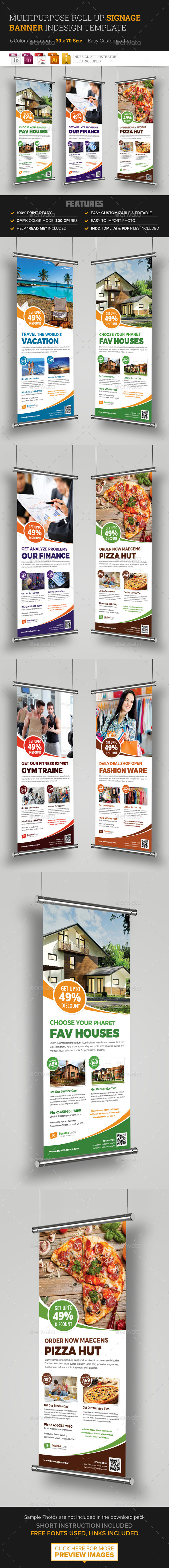 Multipurpose Roll Up Banner Signage InDesign Multipurpose Roll Up Banner Signage InDesign