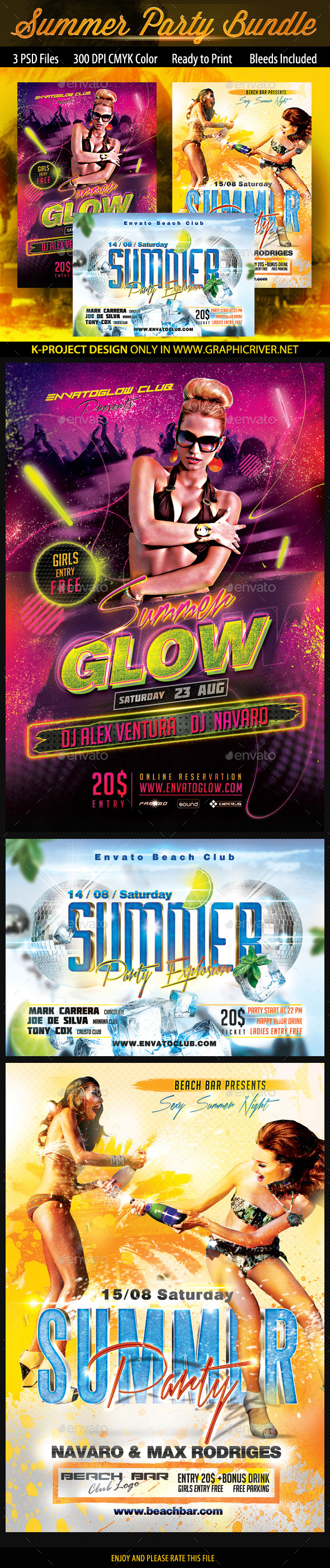 Summer Flyers Bundle - Clubs & Parties Events
