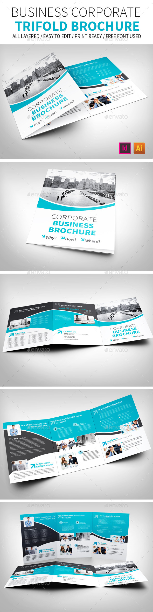 Business Corporate Trifold Brochure Business Corporate Trifold Brochure