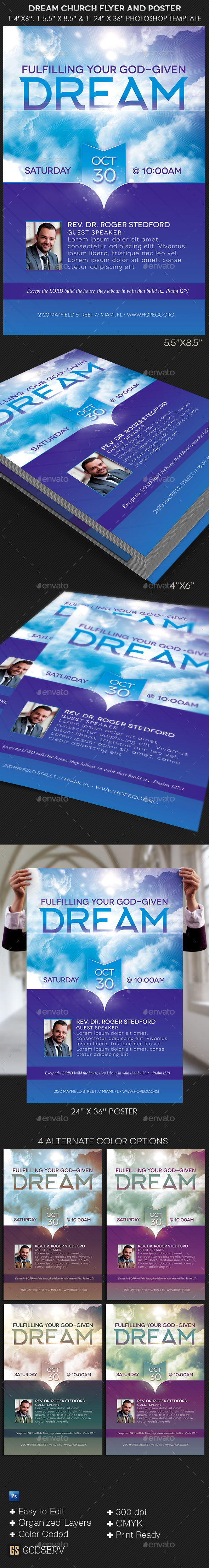 Dream Church Flyer Poster Template Dream Church Flyer Poster Template