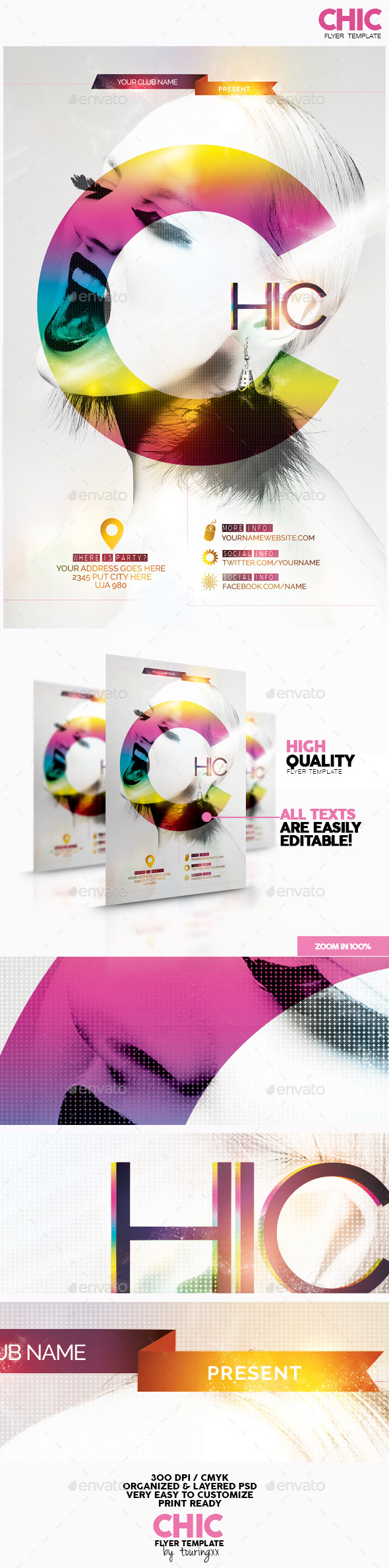 Chic Flyer Template - Flyers Print Templates