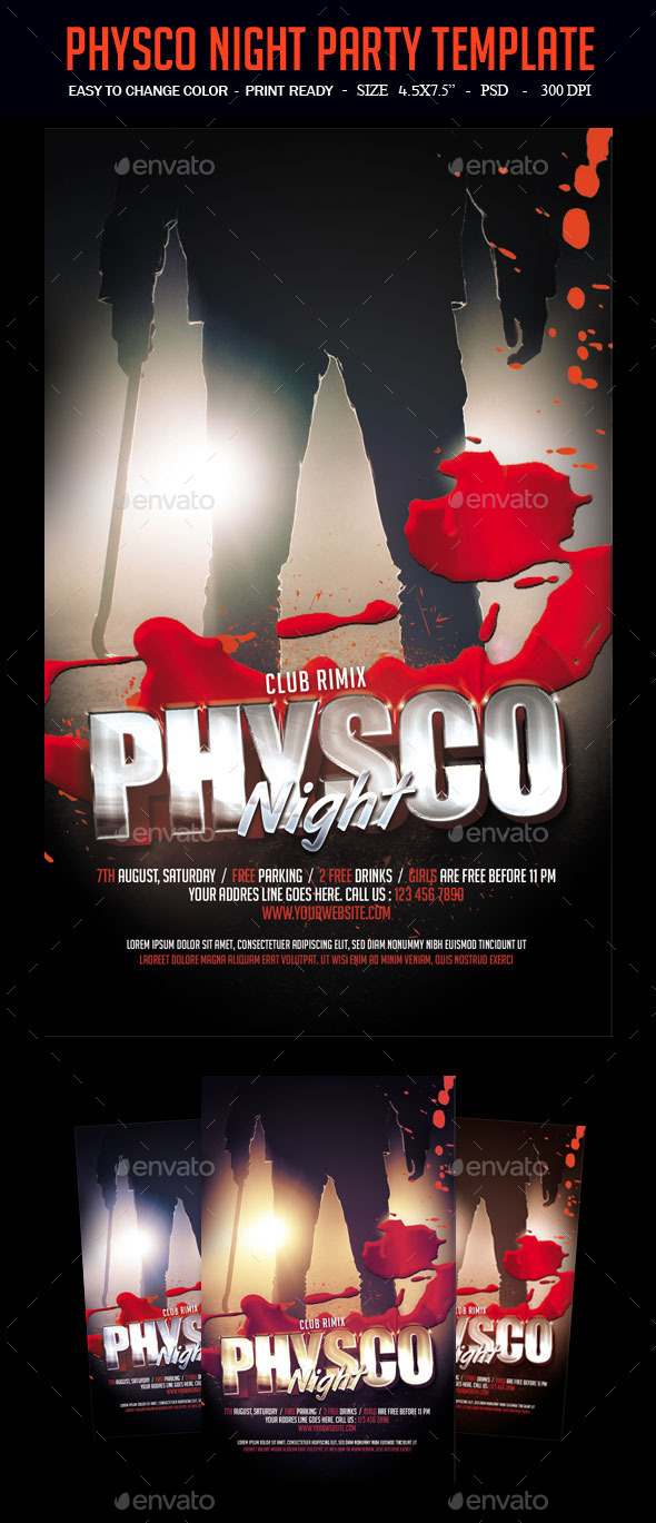 Physco Night Party Template - Clubs & Parties Events