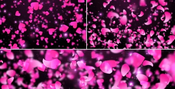 Pink Hearts And Petals  alt