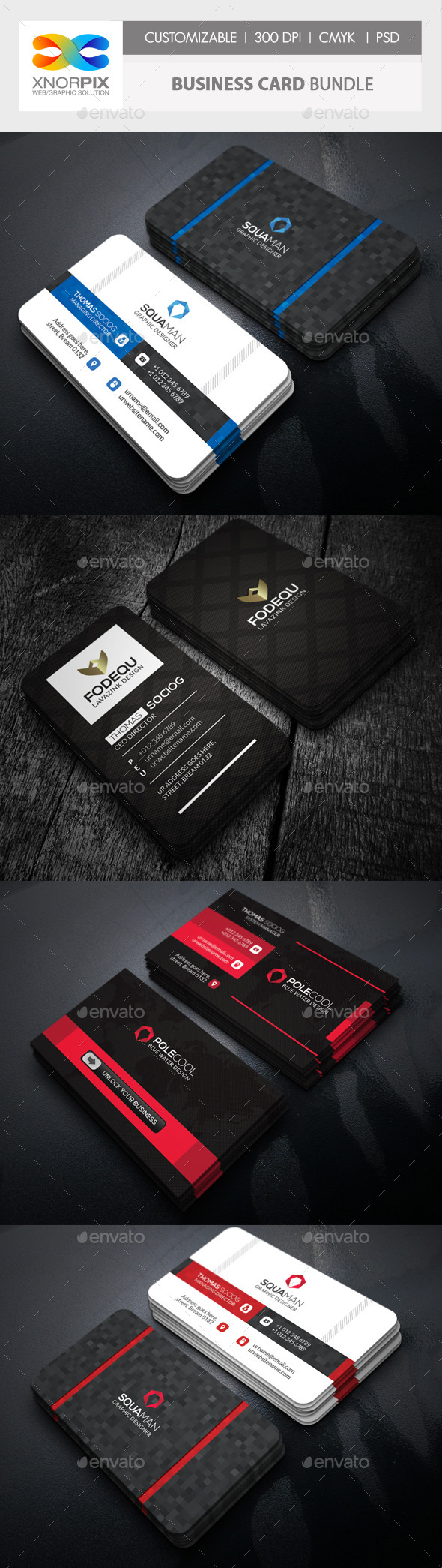 Business Card Bundle 3 in 1-Vol 58 - Corporate Business Cards