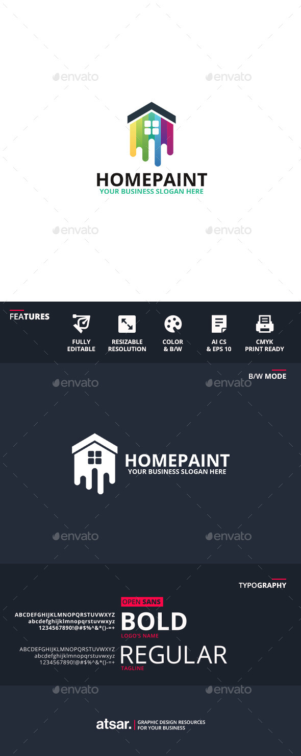 Home Paint - Buildings Logo Templates