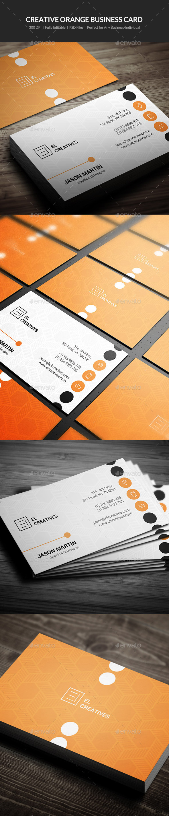 Creative Orange Business Card - 14 - Creative Business Cards