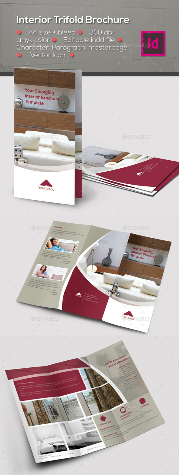 Interior Trifold Brochure Template Interior Trifold Brochure Template