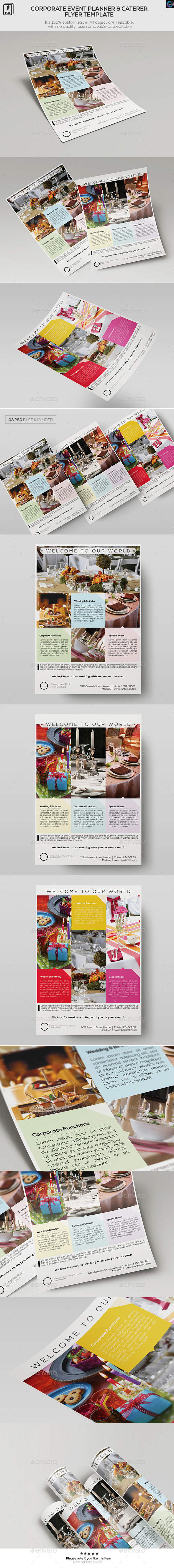 Corporate Event Planner & Caterer-Flyer Template - Commerce Flyers