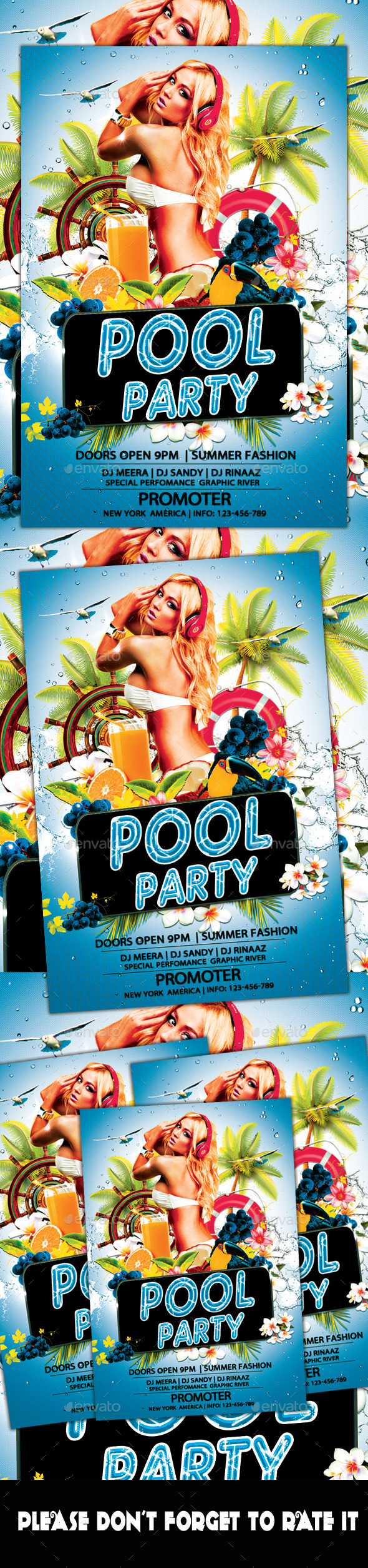 Pool Party Flyer - Clubs & Parties Events