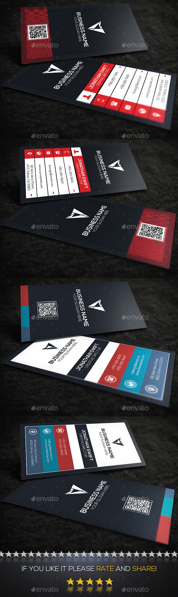 2 in 1 Corporate Business Card Bundle No.06 - Corporate Business Cards