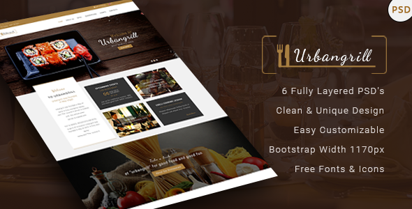 Urbangrill - Restaurant PSD Template