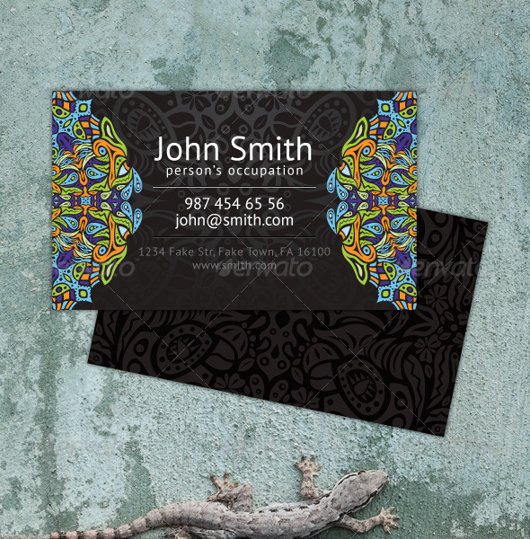 Psychedelic Ornament Business Card - Creative Business Cards
