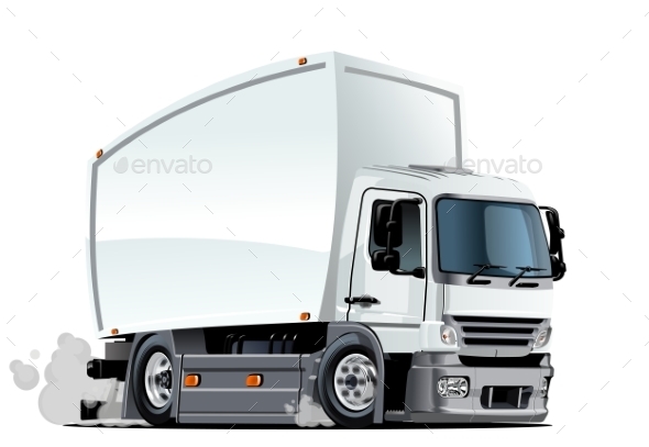Cartoon Delivery or Cargo Truck Cartoon Delivery or Cargo Truck