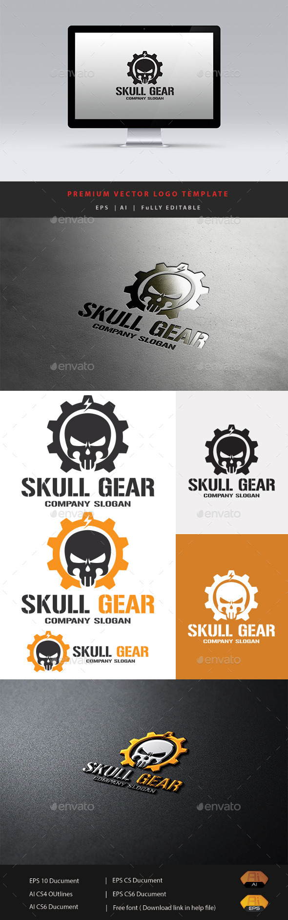 Skull Gear - Humans Logo Templates