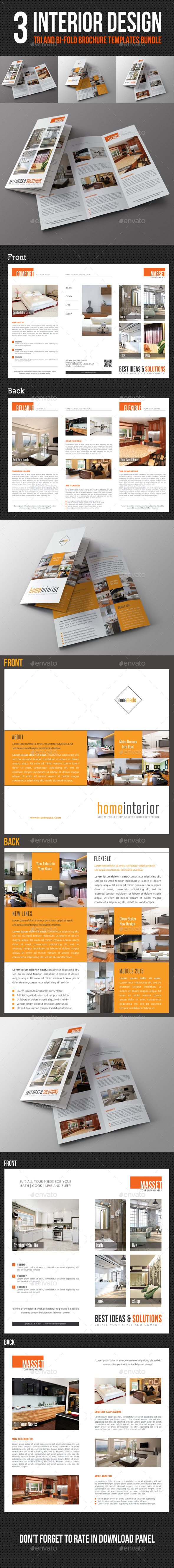 3 in 1 Interior Design Brochure Bundle - Corporate Brochures