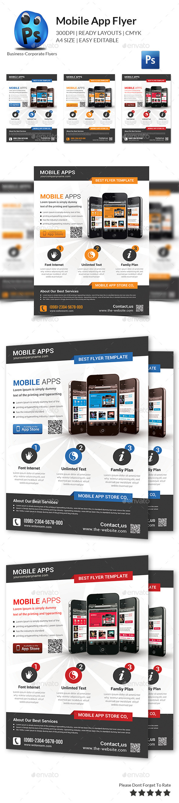Mobile App Flyer Template Mobile App Flyer Template