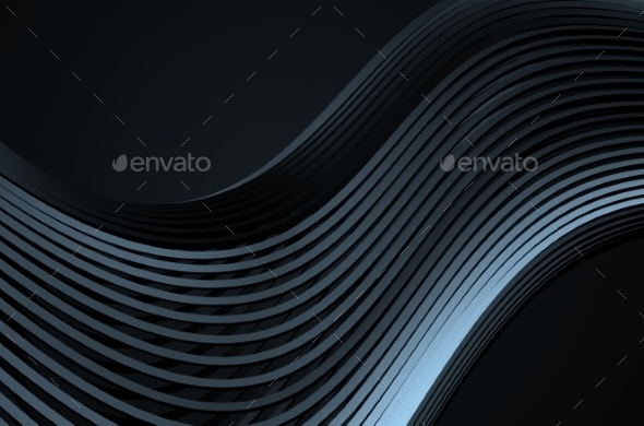 Abstract Rendering Of High Tech Metal Structure - Tech / Futuristic Backgrounds