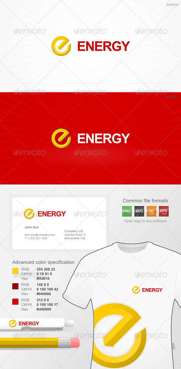 Energetic Company Logo - Letters Logo Templates