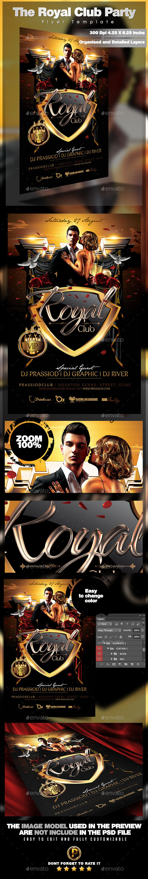 The Royal Club Party Flyer Template The Royal Club Party Flyer Template