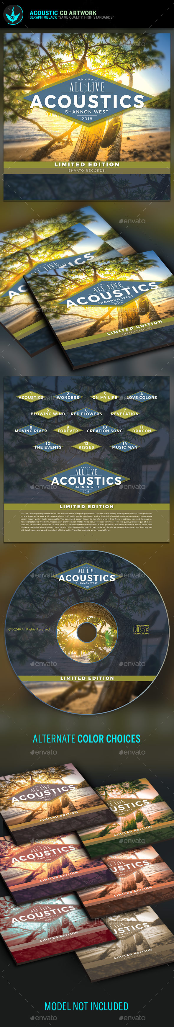 Acoustic CD Artwork Template - CD & DVD Artwork Print Templates