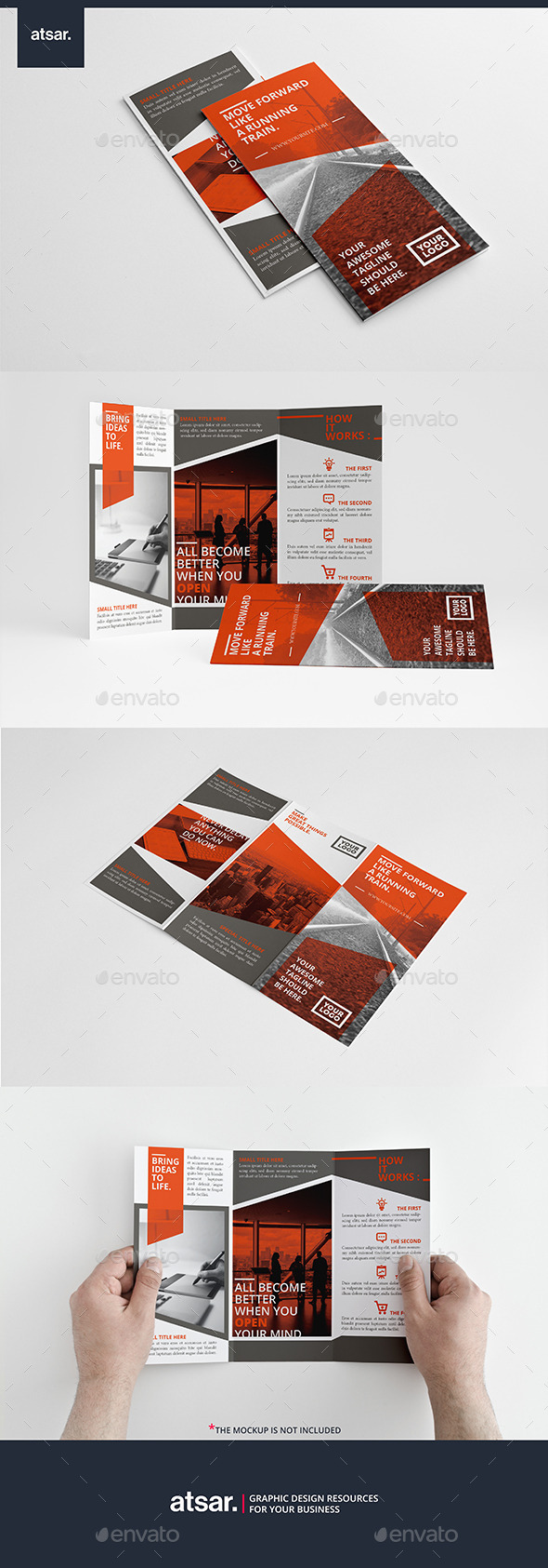 Red Multipurpose Trifold - Brochures Print Templates