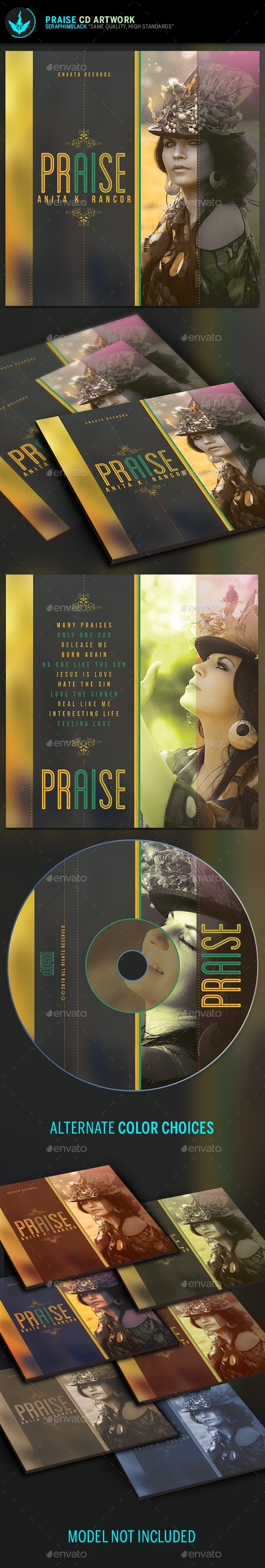 Praise and Prayer CD Artwork Template - CD & DVD Artwork Print Templates