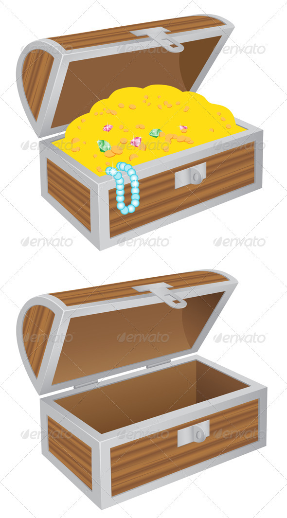 Chest of treasures - Objects Vectors