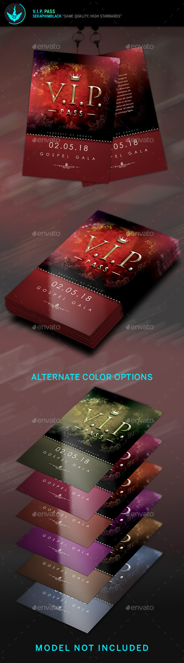 VIP Pass Template - Miscellaneous Print Templates