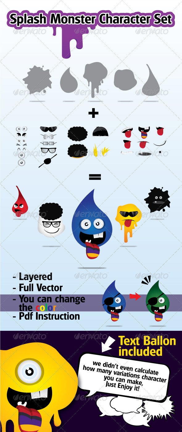 Splash Monster Character - Monsters Characters